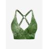 Rosegal Plus Size Ethnic Printed Ombre O-Ring Padded Three Piece Skirt Tankini Swimsuit(Green_2)