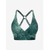 Rosegal Plus Size Ethnic Printed Ombre O-Ring Padded Three Piece Skirt Tankini Swimsuit(Green_3)