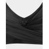 Rosegal Plus Size Women 3 Piece Tankini Swimsuit Gothic Skull Rose Spider Web Print Twist Bathing Suit(Black)