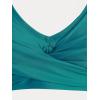 Rosegal Plus Size Women 3 Piece Tankini Swimsuit Gothic Skull Rose Spider Web Print Twist Bathing Suit(Blue)