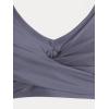Rosegal Plus Size Women 3 Piece Tankini Swimsuit Gothic Skull Rose Spider Web Print Twist Bathing Suit(Gray)