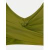 Rosegal Plus Size Women 3 Piece Tankini Swimsuit Gothic Skull Rose Spider Web Print Twist Bathing Suit(Green)