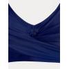 Rosegal Plus Size Women 3 Piece Tankini Swimsuit Gothic Skull Rose Spider Web Print Twist Bathing Suit(Navy Blue)