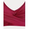 Rosegal Plus Size Women 3 Piece Tankini Swimsuit Gothic Skull Rose Spider Web Print Twist Bathing Suit(Red)