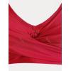 Rosegal Plus Size Women 3 Piece Tankini Swimsuit Gothic Skull Rose Spider Web Print Twist Bathing Suit(Red_2)