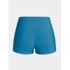Rosegal Women Plus Size Modest Tankini Swimsuit Rose Print Boyleg Swimwear Padded Boyshorts Bathing(Blue_2)