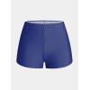 Rosegal Women Plus Size Modest Tankini Swimsuit Rose Print Boyleg Swimwear Padded Boyshorts Bathing(Blue_3)