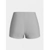 Rosegal Women Plus Size Modest Tankini Swimsuit Rose Print Boyleg Swimwear Padded Boyshorts Bathing(Gray_1)