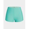 Rosegal Women Plus Size Modest Tankini Swimsuit Rose Print Boyleg Swimwear Padded Boyshorts Bathing(Green_1)
