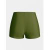 Rosegal Women Plus Size Modest Tankini Swimsuit Rose Print Boyleg Swimwear Padded Boyshorts Bathing(Green_2)