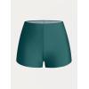 Rosegal Women Plus Size Modest Tankini Swimsuit Rose Print Boyleg Swimwear Padded Boyshorts Bathing(Green_3)