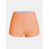 Rosegal Women Plus Size Modest Tankini Swimsuit Rose Print Boyleg Swimwear Padded Boyshorts Bathing(Orange_1)