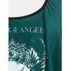 Rosegal Womens Plus Size Curve Gothic Skull Print Ruffled Overlay Tankini Swimwear Set(Green_12)