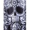 Rosegal Womens Plus Size Modest Skull Rose Print Rings Crisscross Boyshorts Tankini Swimsuit Set(Black_3)