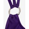 Rosegal Womens Plus Size Modest Skull Rose Print Rings Crisscross Boyshorts Tankini Swimsuit Set(Purple)