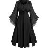 ROSE GAL Rosegal Plus Size Costumes Dress for Women Medieval Fairy Dress Mesh Halloween Costumes Dress Cosplay(Black_1)