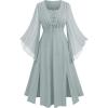 ROSE GAL Rosegal Plus Size Costumes Dress for Women Medieval Fairy Dress Mesh Halloween Costumes Dress Cosplay(Gray_1)