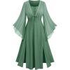 ROSE GAL Rosegal Plus Size Costumes Dress for Women Medieval Fairy Dress Mesh Halloween Costumes Dress Cosplay(Green_2)