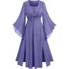 ROSE GAL Rosegal Plus Size Costumes Dress for Women Medieval Fairy Dress Mesh Halloween Costumes Dress Cosplay(Purple_2)