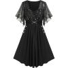 ROSE GAL Women Plus Size Cocktail Party Sparkly Bridesmaid Wedding Guest Semi Formal Dress(Black_2)