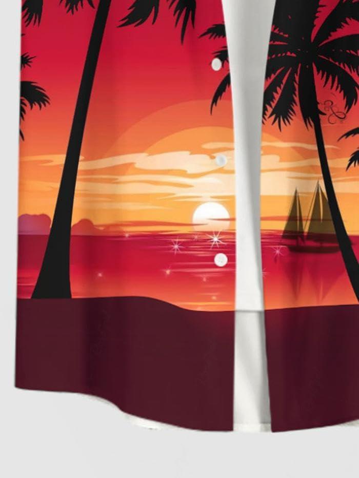 image:imageROSE GAL Matchable Couples Hawaiian Men Shirt and Women Vintage Vintage Sleeveless DressMenRed1