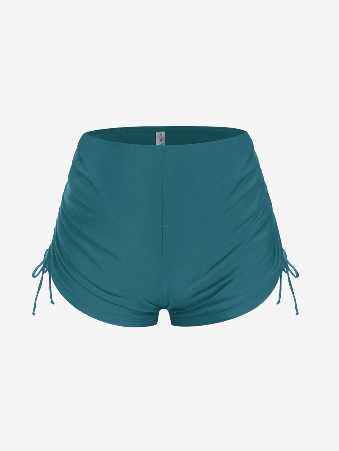 image:imageROSE GAL Womens Plus Size Halter Backless Empire Waist Modest Boyshorts Tankini Swimsuit SetGreen2