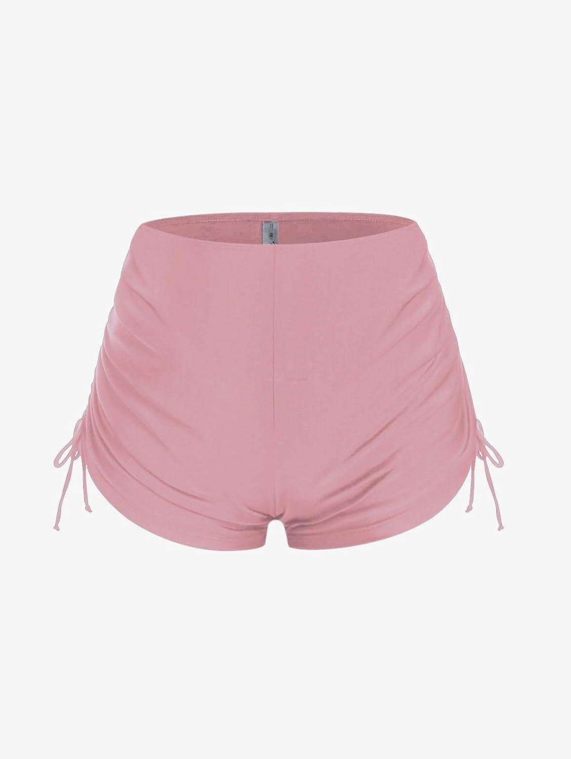 image:imageROSE GAL Womens Plus Size Halter Backless Empire Waist Modest Boyshorts Tankini Swimsuit SetPink1