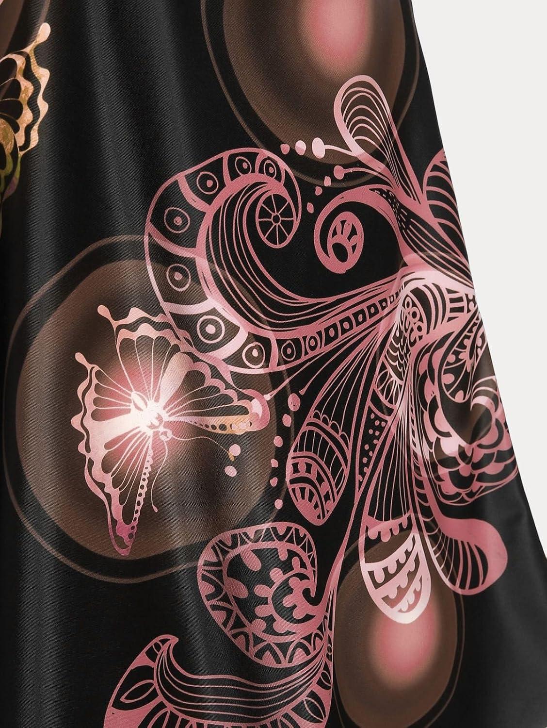 image:imageRosegal Womens Plus Size Curve Butterfly Padded Boyleg Modest Tankini SwimsuitOrange1