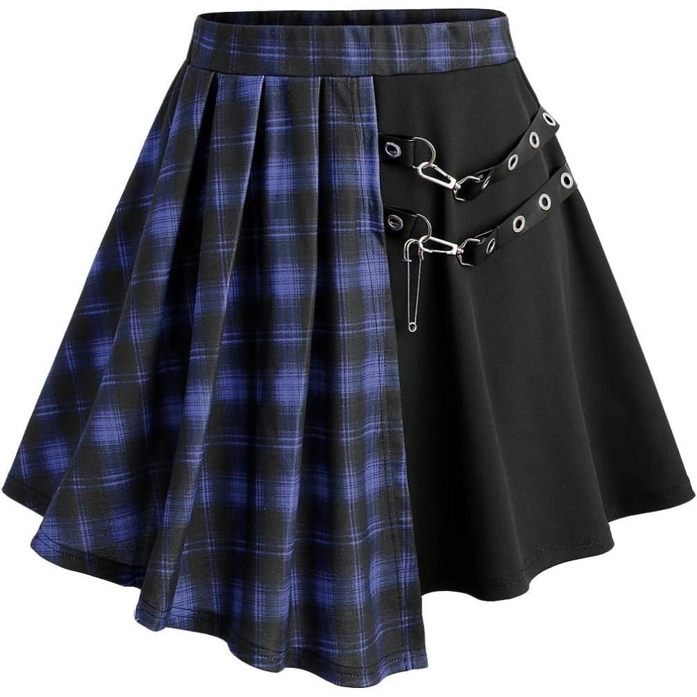 image:imageROSE GAL Plus Size Womens Goth Punk Y2K SkritBlue2