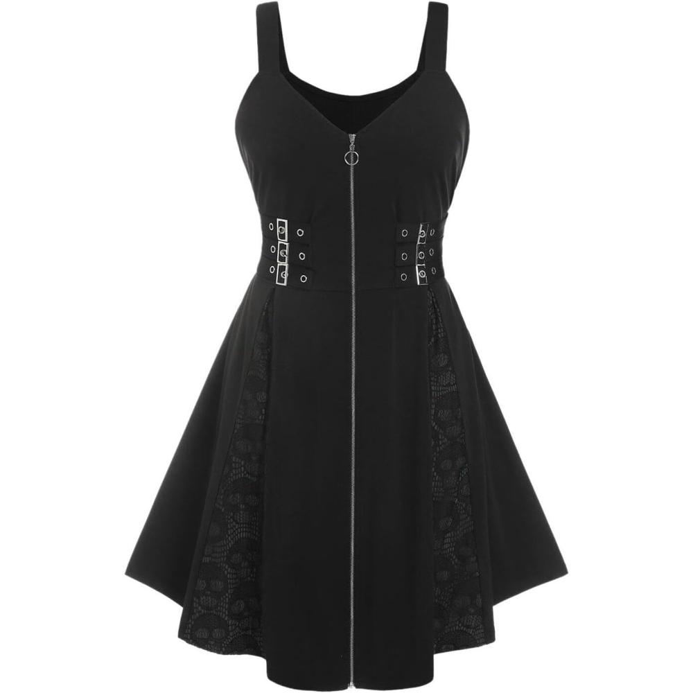 image:imageROSE GAL Womens Plus Size Dresses Sleeveless VNeck Gothic Vintage 50S Party Maxi DressBlack1