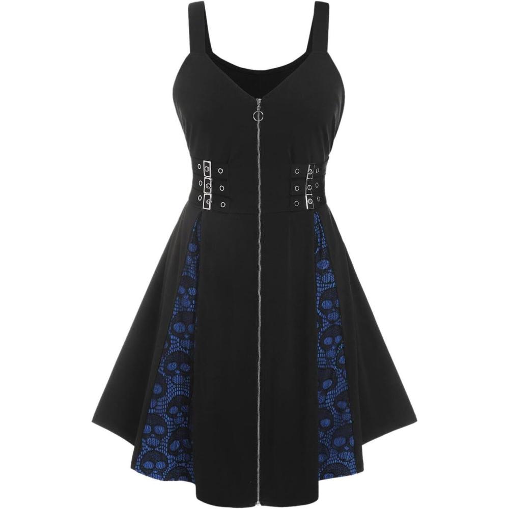 image:imageROSE GAL Womens Plus Size Dresses Sleeveless VNeck Gothic Vintage 50S Party Maxi DressBlue2