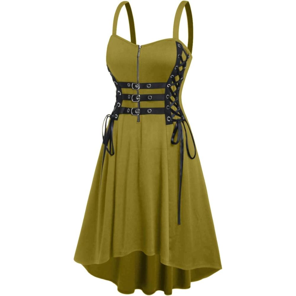 image:imageROSE GAL Womens Plus Size Dresses Sleeveless Wrap Gothic Vintage 50S Spaghtti Strap Party Maxi DressGreen1