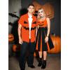 ROSE GAL Matchable Couple Hawaiian Coconut Tree Print Shirt or Plus Size Knee Length Fit and Flare Tank Dress(Men Orange)