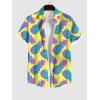 ROSE GAL Matchable Couple Hawaiian Coconut Tree Print Shirt or Plus Size Knee Length Fit and Flare Tank Dress(Men Yellow)