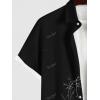 ROSE GAL Matchable Couples Hawaiian Men Shirt and Women Cold Shoulder Crisscorss Short Sleeves Midi Dress(Men Black_1)
