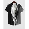 ROSE GAL Matchable Couples Hawaiian Men Shirt and Women Cold Shoulder Crisscorss Short Sleeves Midi Dress(Men/Black)