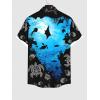 ROSE GAL Matchable Couples Hawaiian Men Shirt and Women Vintage Vintage Sleeveless Dress(Men/Black)