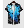 ROSE GAL Matchable Couples Hawaiian Men Shirt and Women Vintage Vintage Sleeveless Dress(Men/Black)