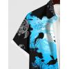 ROSE GAL Matchable Couples Hawaiian Men Shirt and Women Vintage Vintage Sleeveless Dress(Men/Black)
