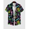 ROSE GAL Matchable Couples Hawaiian Men Shirt and Women Vintage Vintage Sleeveless Dress(Men/Black_2)