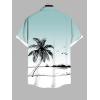 ROSE GAL Matchable Couples Hawaiian Men Shirt and Women Vintage Vintage Sleeveless Dress(Men/Blue)