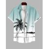 ROSE GAL Matchable Couples Hawaiian Men Shirt and Women Vintage Vintage Sleeveless Dress(Men/Blue)