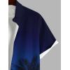 ROSE GAL Matchable Couples Hawaiian Men Shirt and Women Vintage Vintage Sleeveless Dress(Men/Deep Blue)