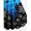 ROSE GAL Matchable Couples Hawaiian Men Shirt and Women Vintage Vintage Sleeveless Dress(Women/Black)