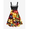 ROSE GAL Matchable Couples Hawaiian Men Shirt and Women Vintage Vintage Sleeveless Dress(Women/Black_9)