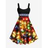 ROSE GAL Matchable Couples Hawaiian Men Shirt and Women Vintage Vintage Sleeveless Dress(Women/Black_9)