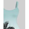 ROSE GAL Matchable Couples Hawaiian Men Shirt and Women Vintage Vintage Sleeveless Dress(Women/Blue)
