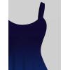 ROSE GAL Matchable Couples Hawaiian Men Shirt and Women Vintage Vintage Sleeveless Dress(Women/Deep Blue)