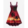 ROSE GAL Matchable Couples Hawaiian Men Shirt and Women Vintage Vintage Sleeveless Dress(Women/Red_1)