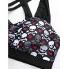 ROSE GAL Plus Size Gothic Skulls 2 Piece Swimsuits for Women Two Piece Tankini Set(Red_1)